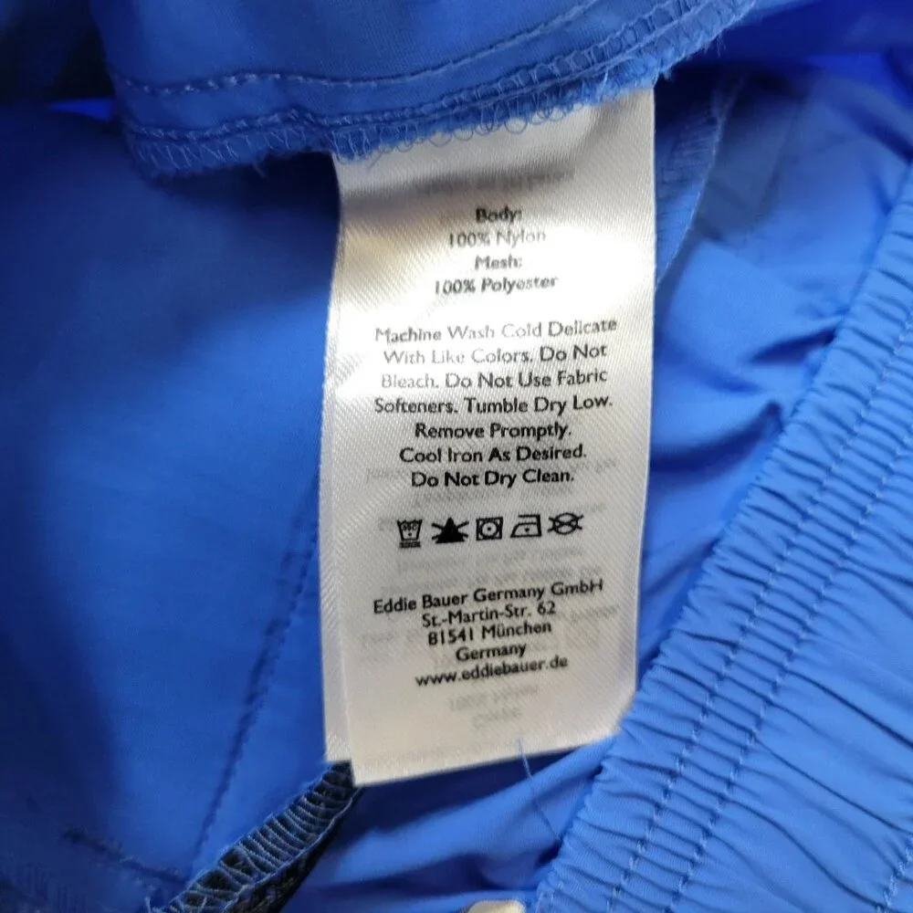 Eddie Bauer Men's Large Nylon Cargo Shorts Blue